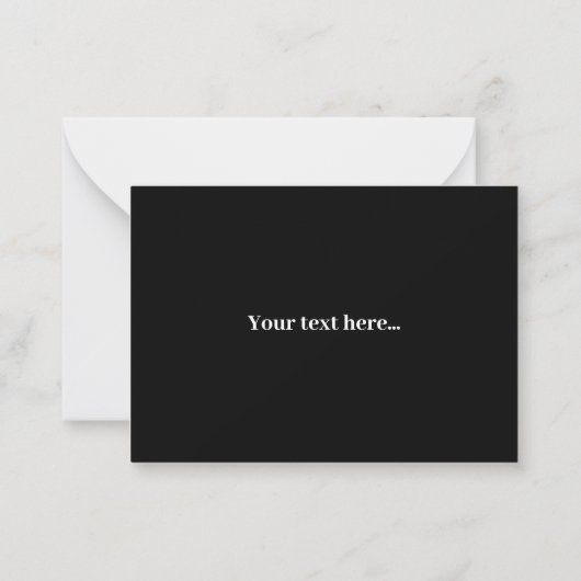 Black | Je wordt gemist | Nieuwe taak goed werk Notitiekaartje (Achterkant)