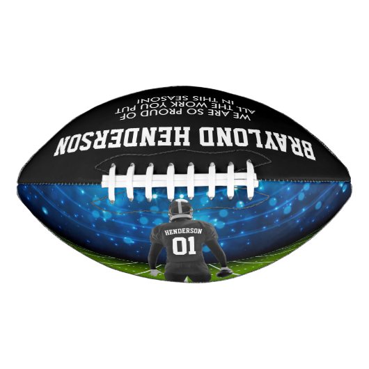 Black Jersey Personalized Player Football (Voorkant)