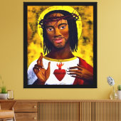 Black Jesus Canvas Afdruk (Insitu (Woonkamer))