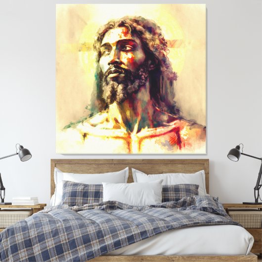 Black Jesus Canvas Afdruk (Insitu (Slaapkamer))