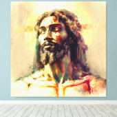 Black Jesus Canvas Afdruk (Insitu (Houten vloer))