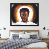 Black Jesus Canvas Afdruk (Insitu (Slaapkamer))