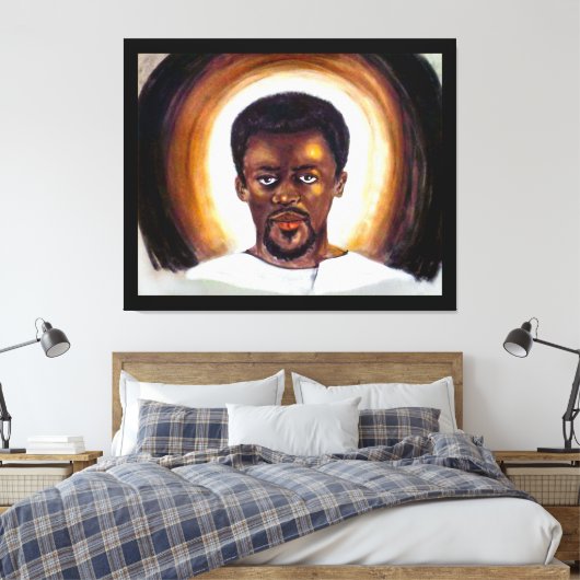 Black Jesus Canvas Afdruk (Insitu (Slaapkamer))
