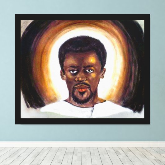 Black Jesus Canvas Afdruk (Insitu (Houten vloer))