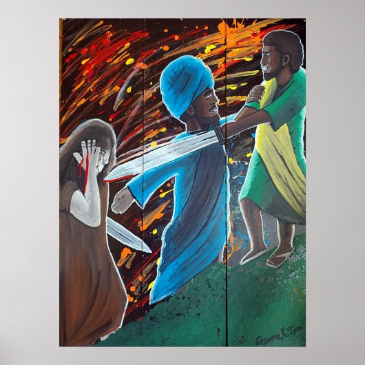 Black Jesus gearresteerd op Gethsemane Poster (Voorkant)