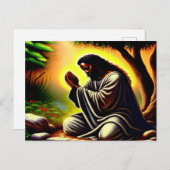 Black Jesus Praying in Gethsemane Briefkaart (Voorkant / Achterkant)