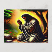 Black Jesus Praying in Gethsemane Briefkaart (Voorkant)