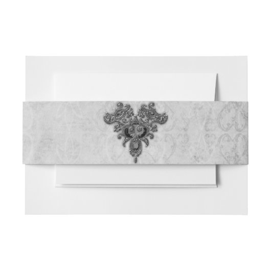 Black Jewel Gothic Wedding Uitnodigingen Wikkel (Voorkant Voorbeeld)