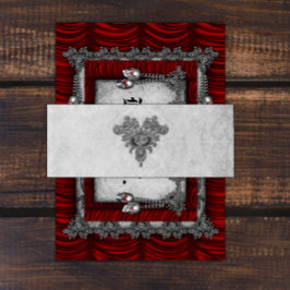 Black Jewel Gothic Wedding Uitnodigingen Wikkel