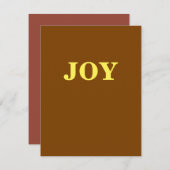 Black Joy Chocolade Kerstmis Feestdagenkaart (Voorkant / Achterkant)