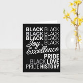 Black Joy Excellence Pride Love Geschiedenis - Zwa Kaart (Gele Bloem)