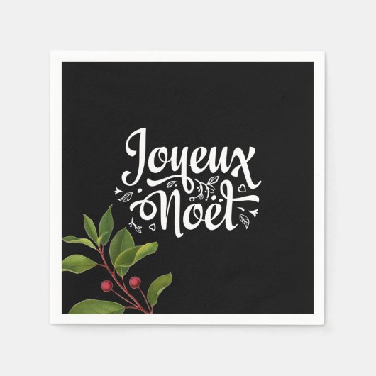 Black Joyeux Noel Servet (Voorkant)