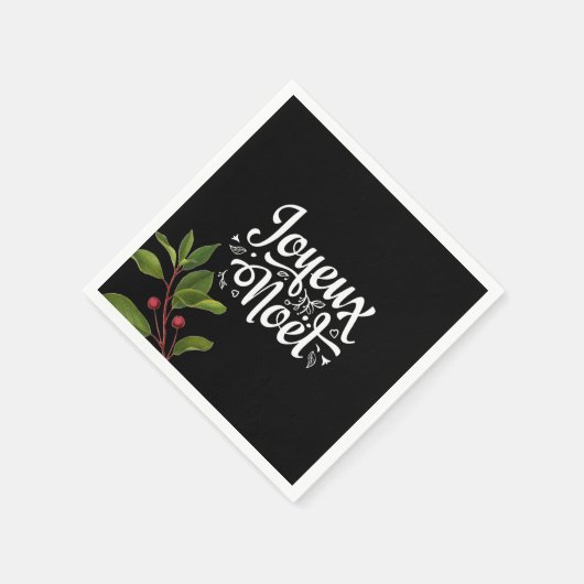 Black Joyeux Noel Servet (Hoek)