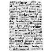 Black Judicial Text Word Cloud on White Medium Cadeauzakje (Voorkant)