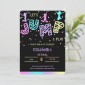 Black Jump Verjaardag uitnodiging (Staand voorkant)