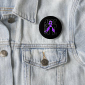 Black Just Cure Fibromyalgia Awareness Ronde Button 5,7 Cm (In situ)