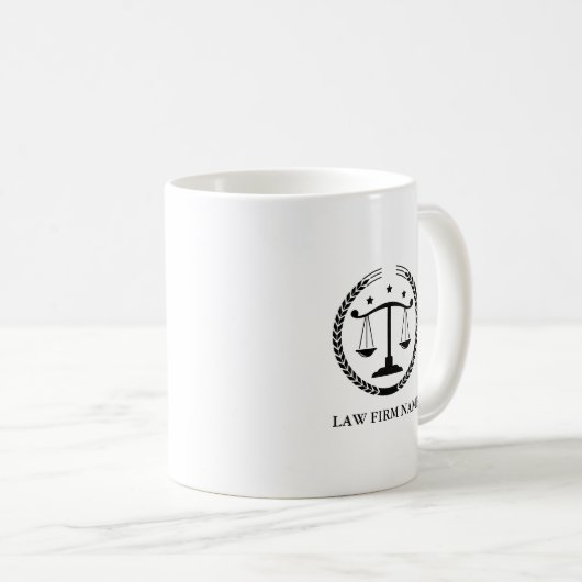 Black Justice Logo en aangepaste tekst Koffiemok (Voorkant rechts)