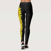Black Kansas State Flower Sunflower Leggings (Achterkant)