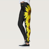 Black Kansas State Flower Sunflower Leggings (Links)