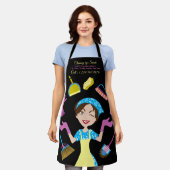 Black Kantoor Janitorial Maid House Cleaner Schort (Gedragen)