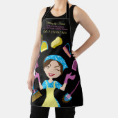 Black Kantoor Janitorial Maid House Cleaner Schort (Insitu)