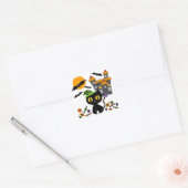 Black Kat Halloween Stickers (Envelop)