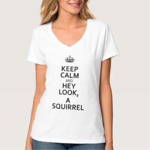 Black Keep Calm, een eekhoorn T-shirt