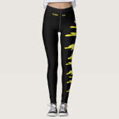 Black Kentucky Goldenrod State Flower Leggings (Voorkant)
