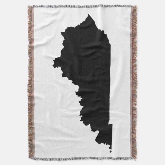 Black Kentucky Shape Deken (Voorkant Verticaal)