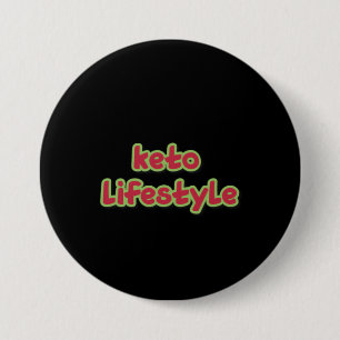Black Keto Lifestyle Ronde Button 7,6 Cm