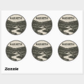 Black Kettle National Grassland Stream Ronde Sticker (Vel)