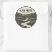 Black Kettle National Grassland Stream Ronde Sticker (Tas)