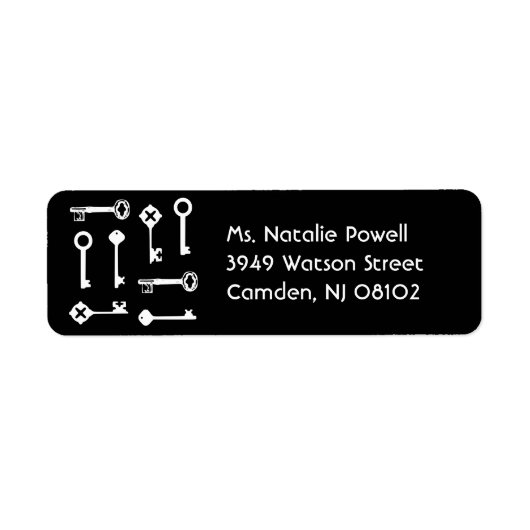 Black KEYS Return Label (Voorkant)