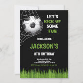 Black kick up een aantal leuke Voetbal Verjaardag  Kaart (Voorkant)