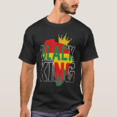 Black King Africa Map Black History Month Africa P T-shirt (Voorkant)