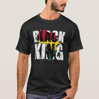 Black King Africa Map Zwarte Geschiedenis Maand Af T-shirt
