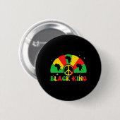 Black King Afro-Amerikaanse Juneteenth 1865 Zwart Ronde Button 5,7 Cm (Voorkant /achterkant)