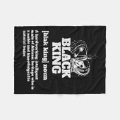Black King Afro-Amerikaanse trots zwart Fleece Deken (Voorkant (Horizontaal))