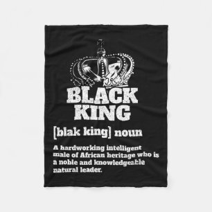 Black King Afro-Amerikaanse trots zwart Fleece Deken