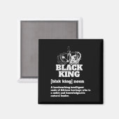 Black King Afro-Amerikaanse trots zwart Magneet (Voorkant / Achterkant)