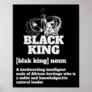 Black King Afro-Amerikaanse trots zwart Poster