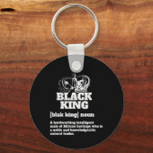 Black King Afro-Amerikaanse trots zwart Sleutelhanger (Voorkant)