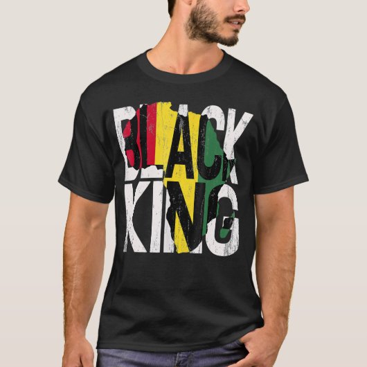 Black King Black History Maand African American Pr T-shirt (Voorkant)