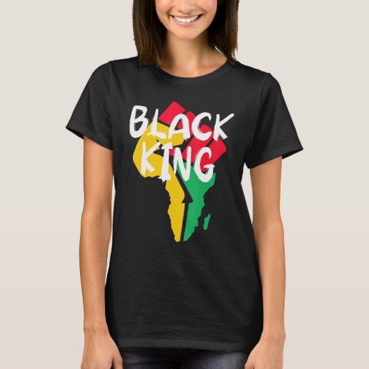 Black King Black History Month African American Bl T-shirt (Voorkant)