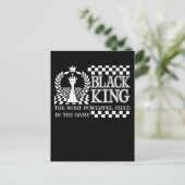 Black King Chess Piece Black African American Mann Briefkaart (Staand voorkant)
