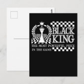 Black King Chess Piece Black African American Mann Briefkaart (Voorkant / Achterkant)
