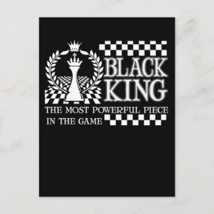 Black King Chess Piece Black African American Mann Briefkaart