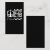 Black King Chess Piece Black African American Mann Visitekaartje (Voorkant / Achterkant)