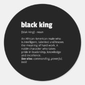 Black King Definition African Pride Black History  Ronde Sticker (Voorkant)