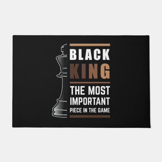 Black King is het belangrijkste stuk in het spel 1 Deurmat (Voorkant)